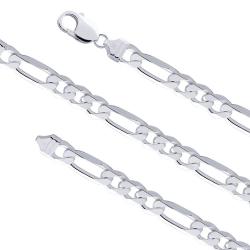 Lant argint 925 figaro 51 cm lungime si 3.8 mm grosime [0]